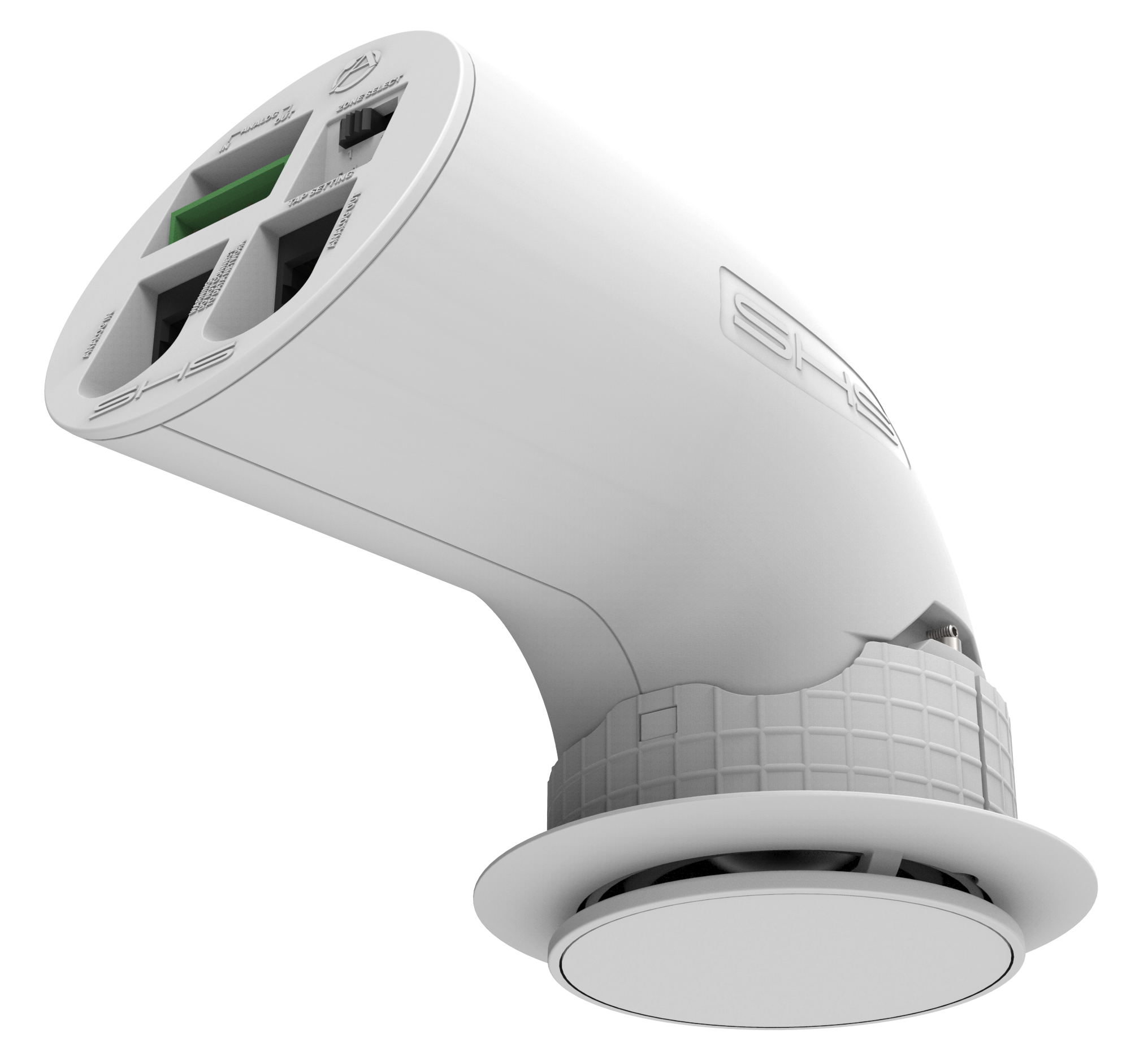AtlasIED’s Strategically Hidden Speaker for hard deck ceilings in white